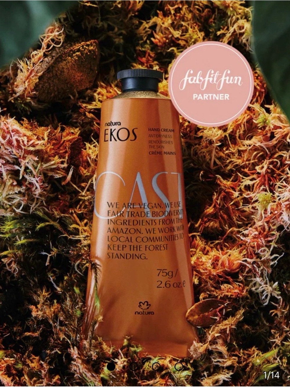 Nib new Natura EKOS Cast Hand Cream - Burnt Orange